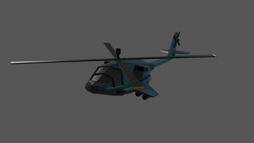 Low poly helicopter preview image